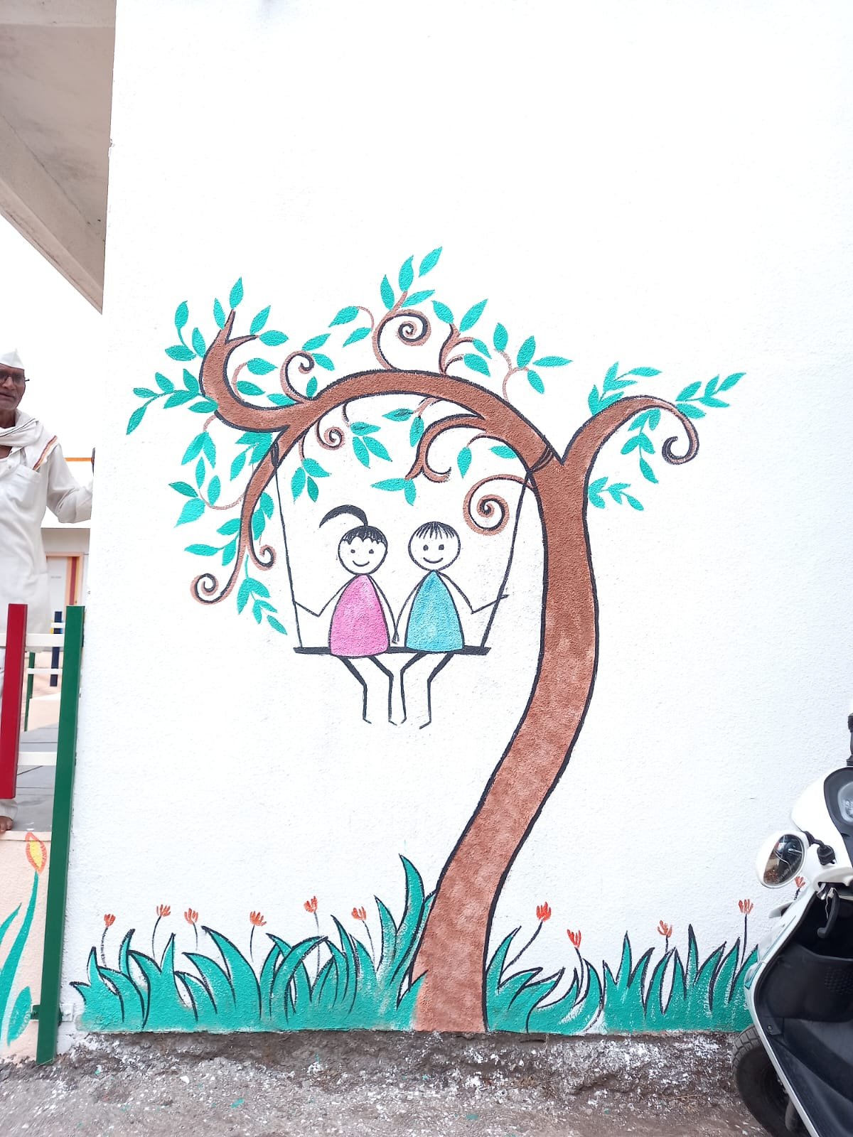 Kids Swing Tree Mural